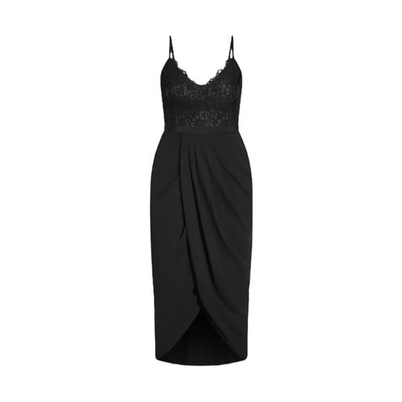 City Chic Lace Touch Dress in Black Size 18 NWT - Picture 1 of 4
